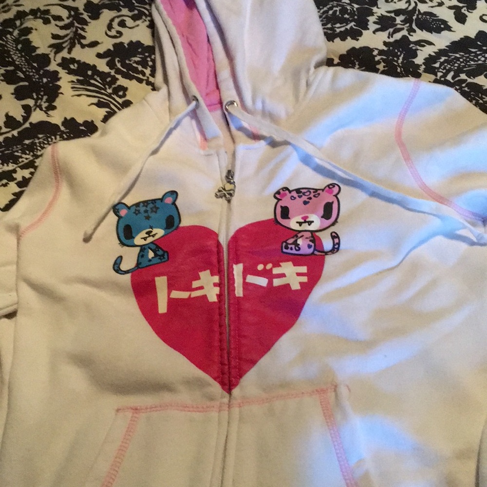 White TokiDoki Cheetah hoodie